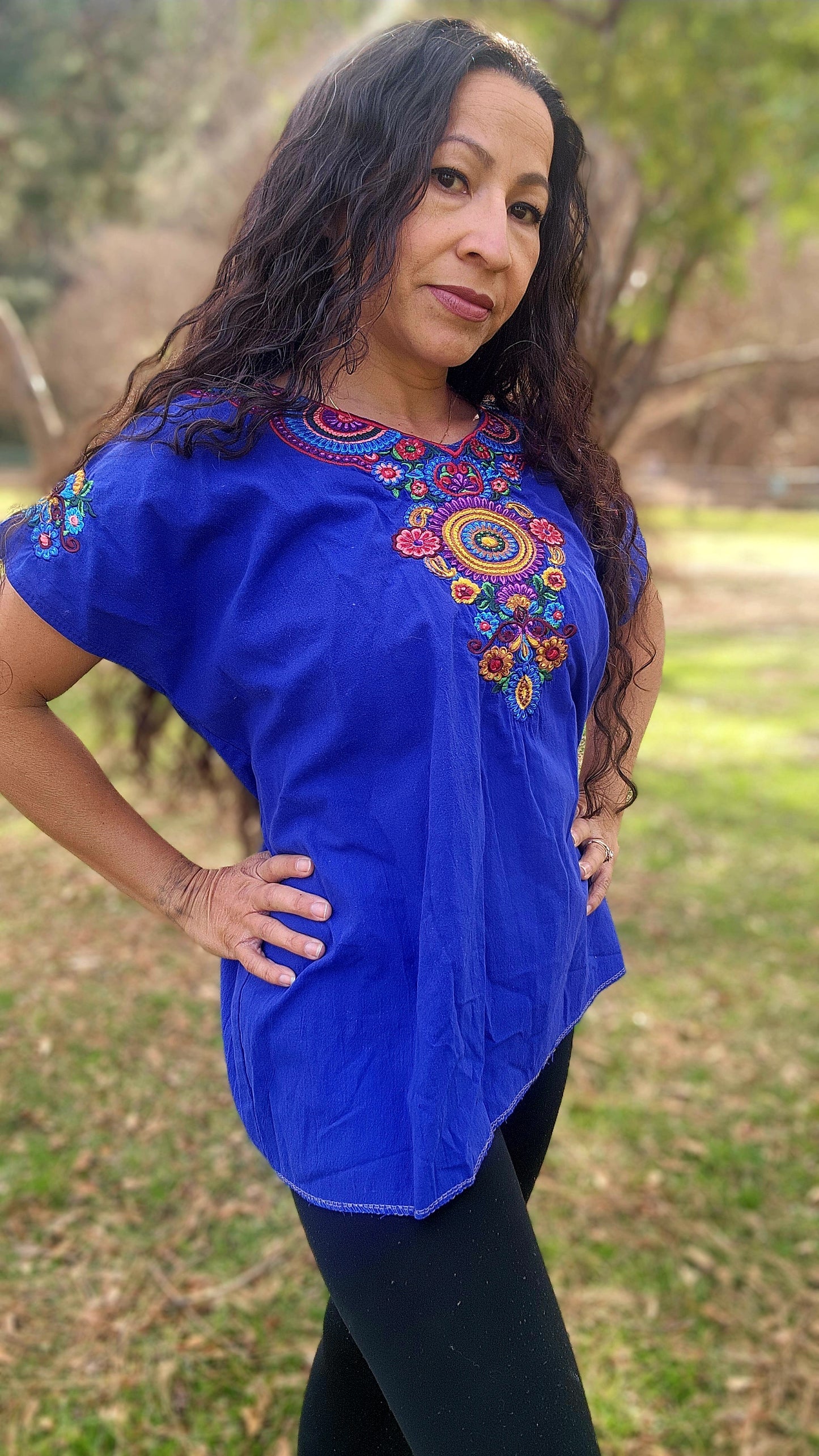 Blusa tipica- Azul