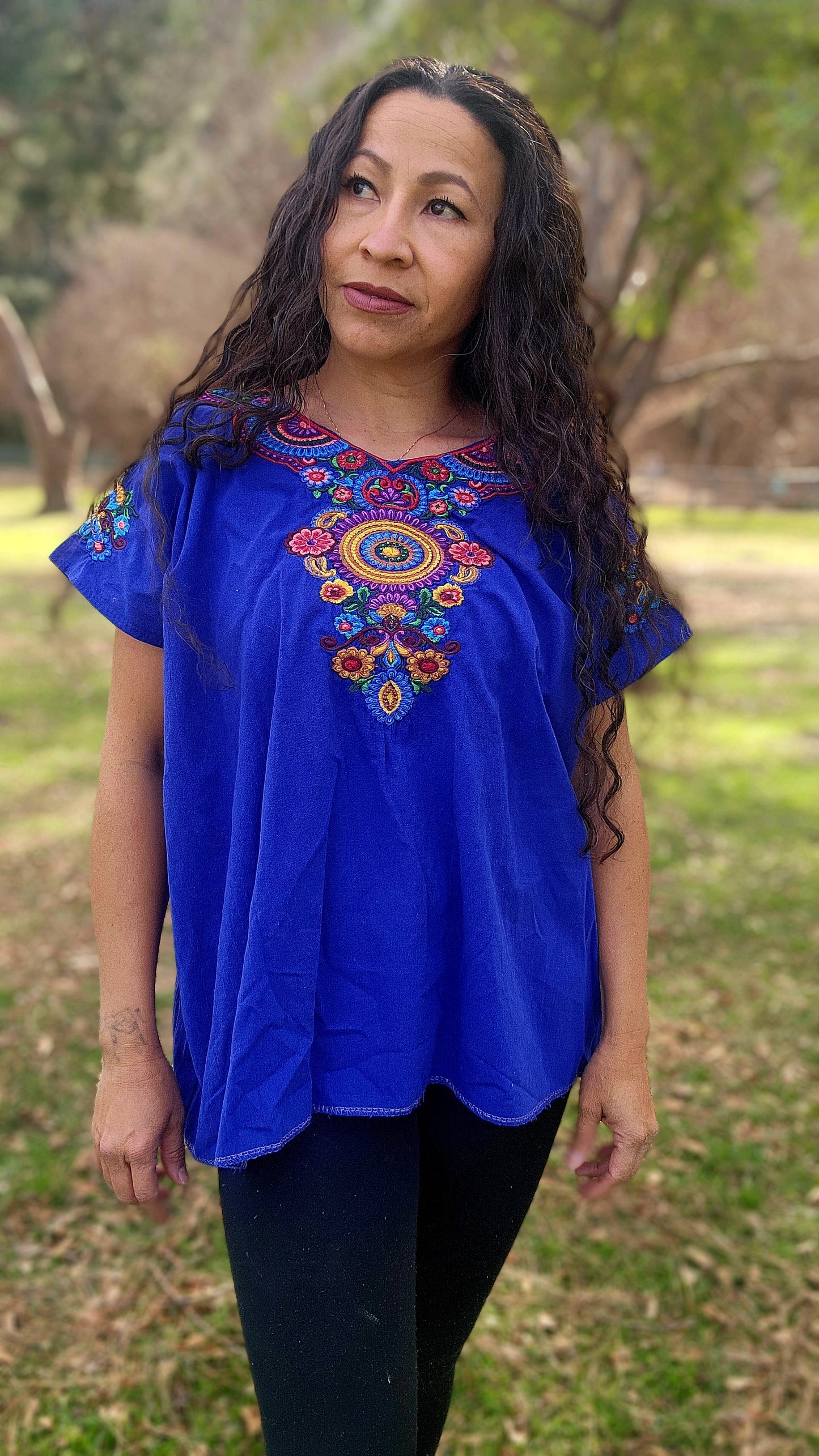 Blusa tipica- Azul