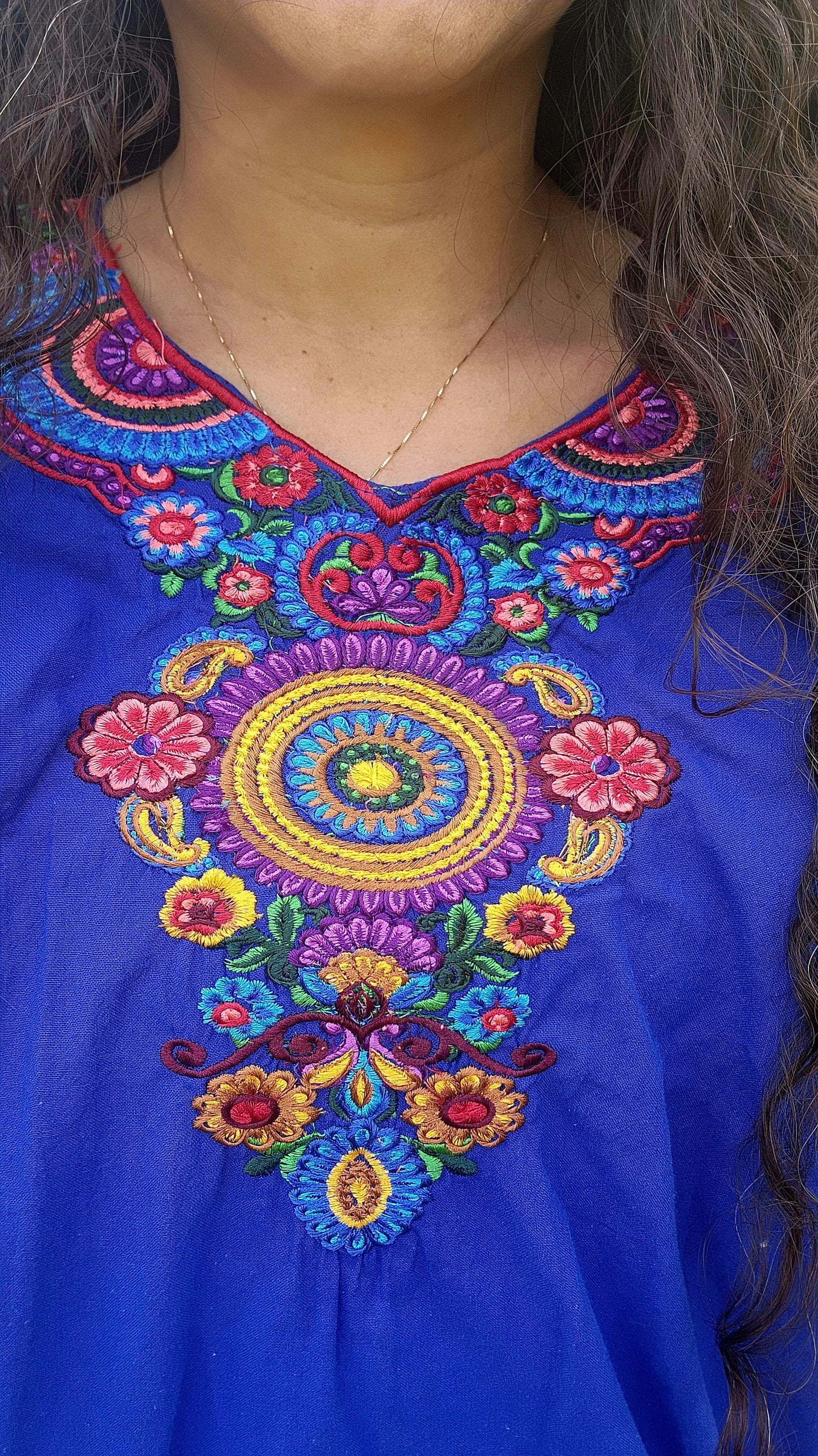 Blusa tipica- Azul