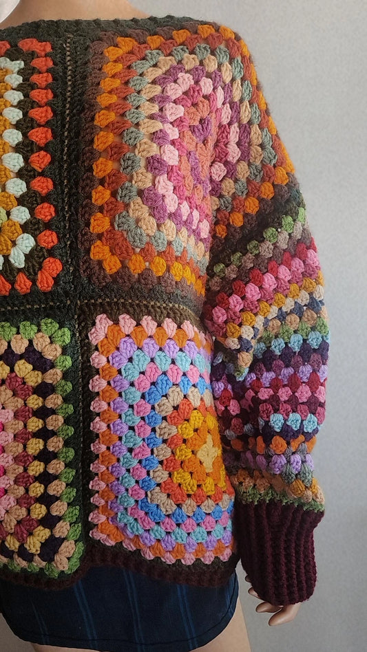 Granny square sweater