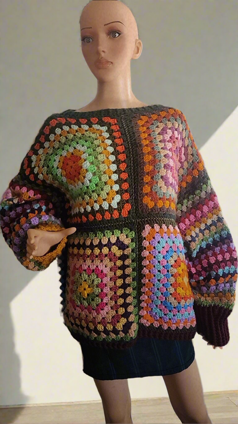 Granny square sweater