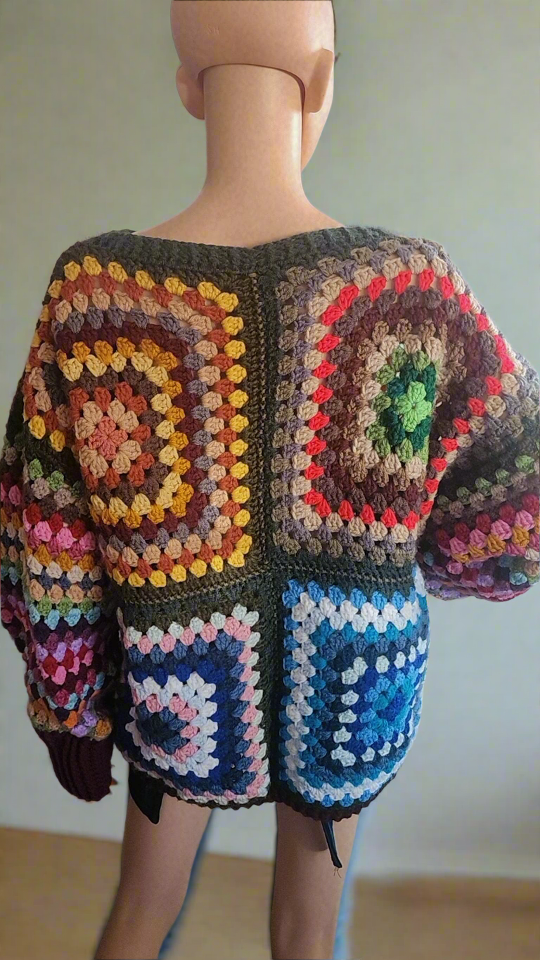 Granny square sweater