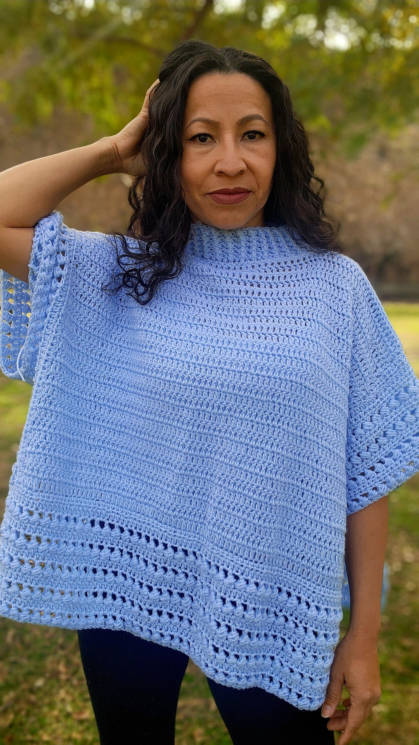 Blue sky poncho