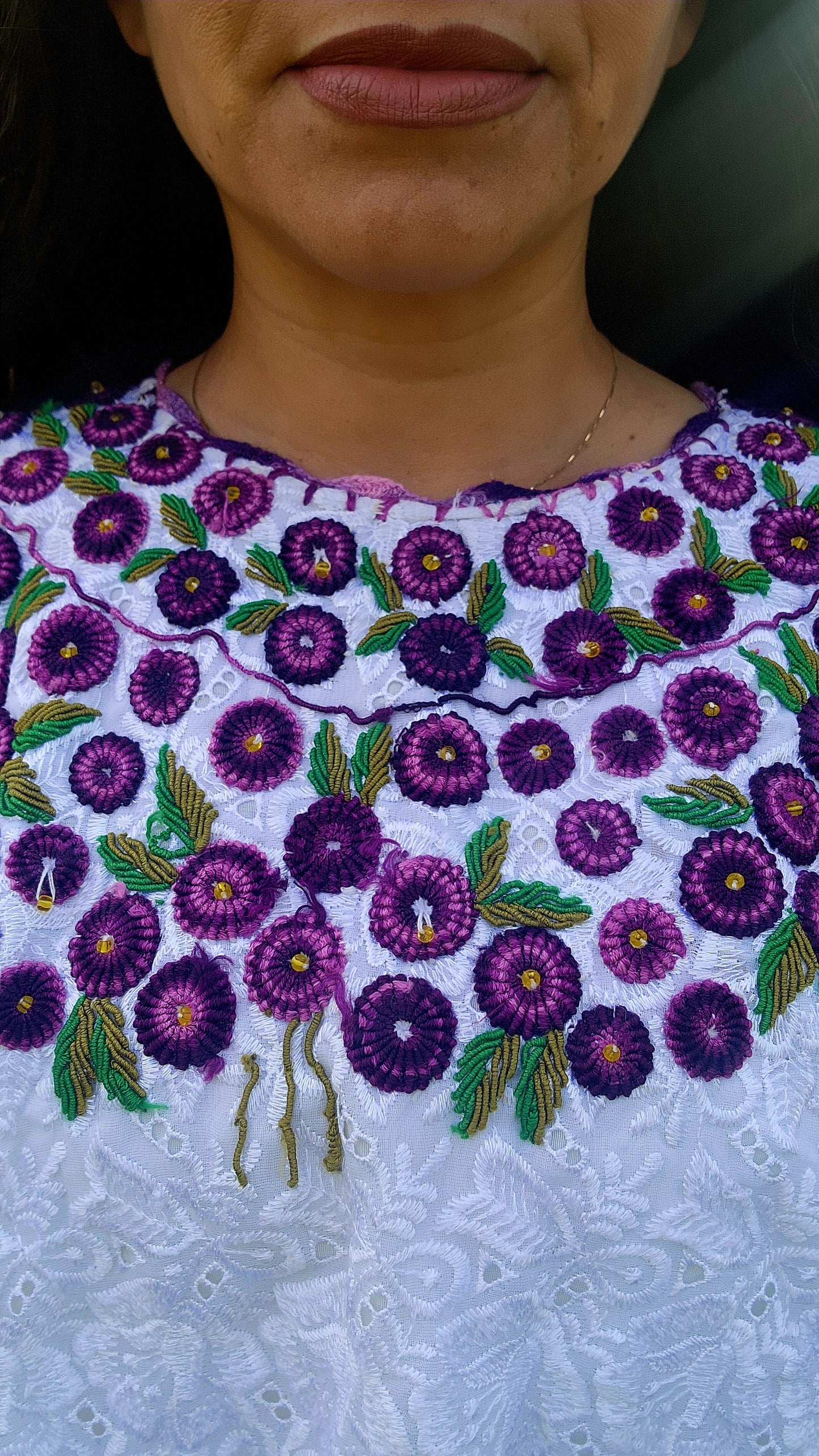 Purple flower blouse