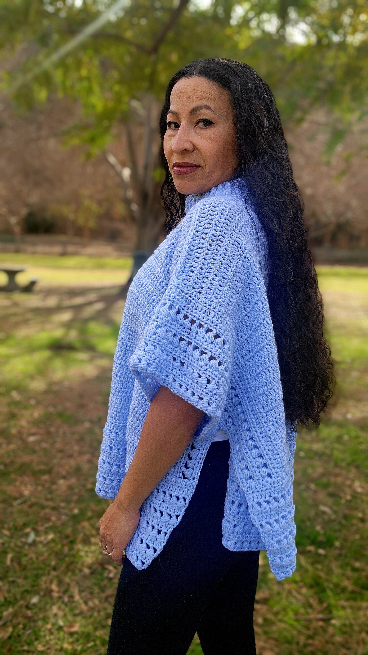 Blue sky poncho