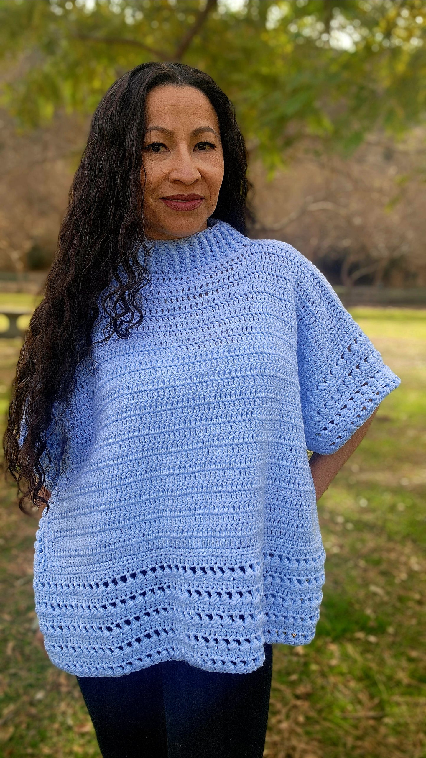 Blue sky poncho