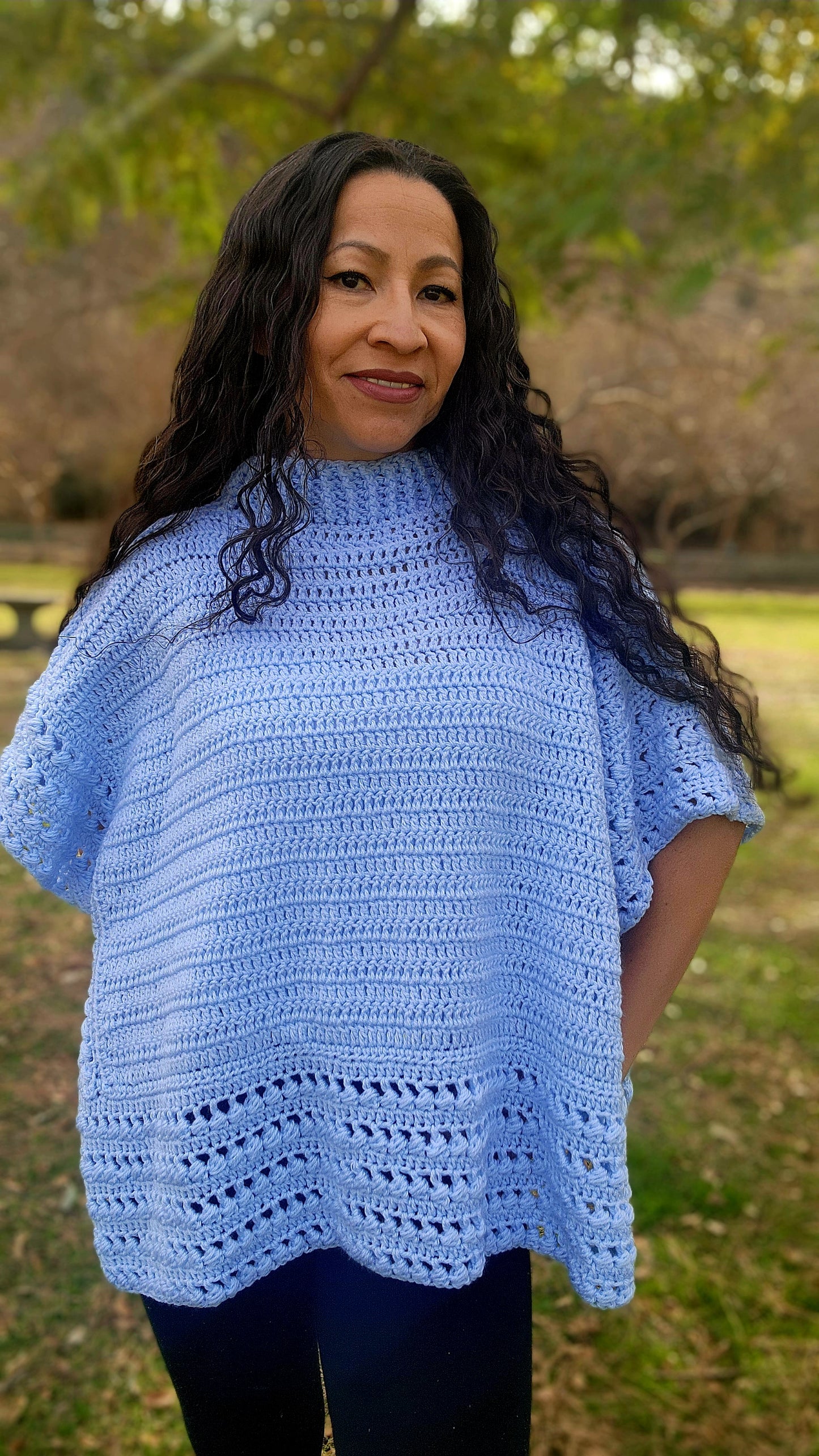 Blue sky poncho