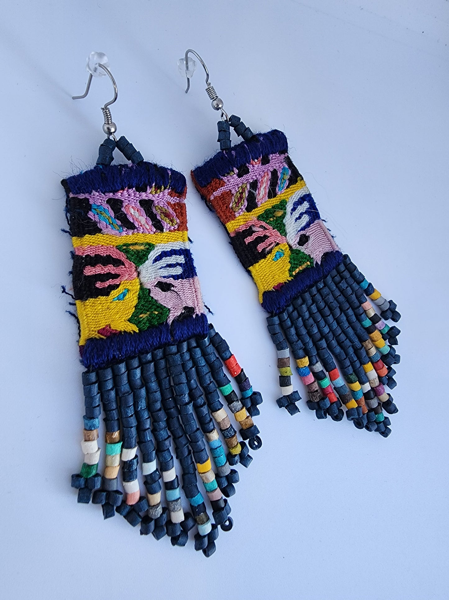 Mayan earrings - blue