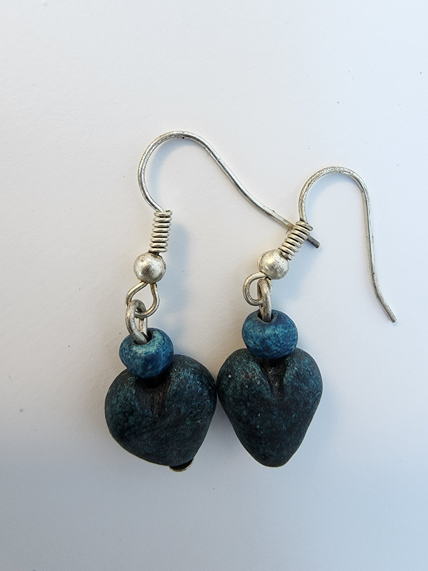 heart earrings - Blue