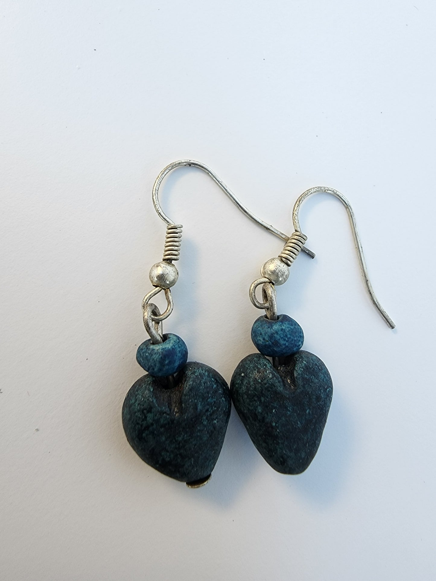 heart earrings - Blue