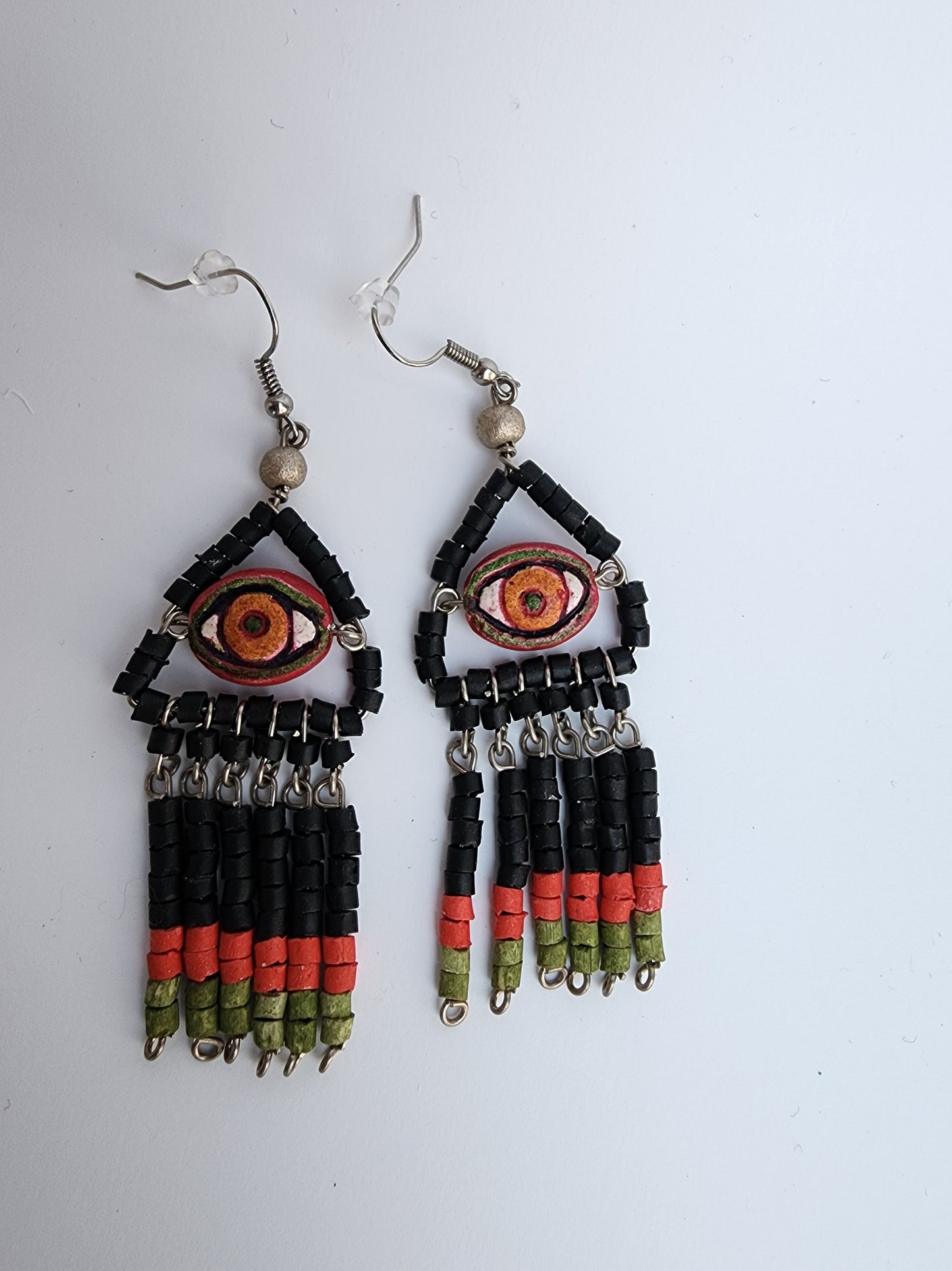 Earrings - yellow eye