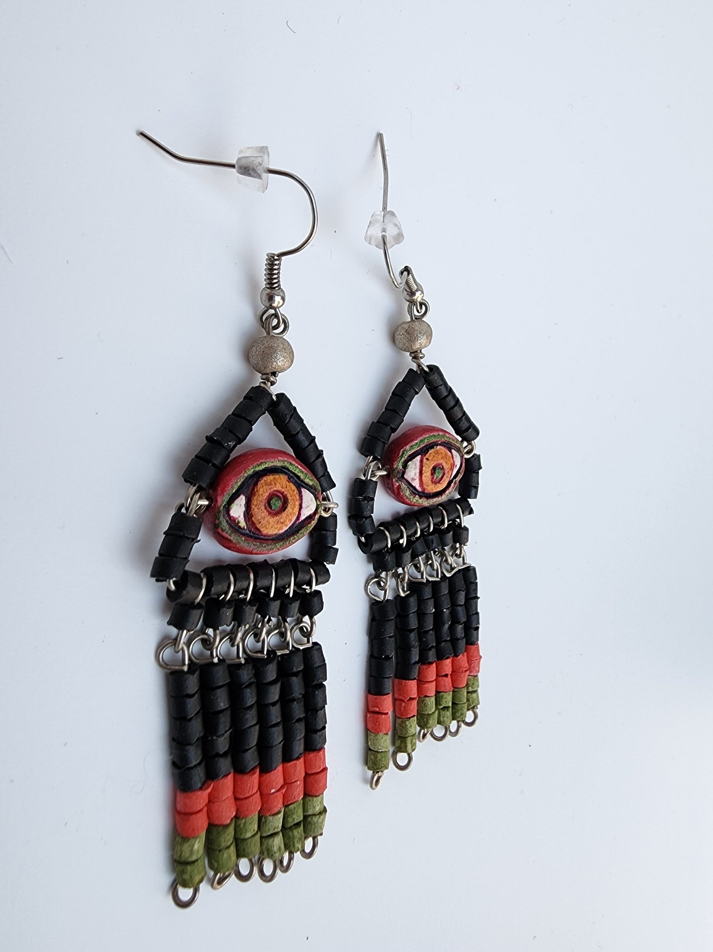 Earrings - yellow eye