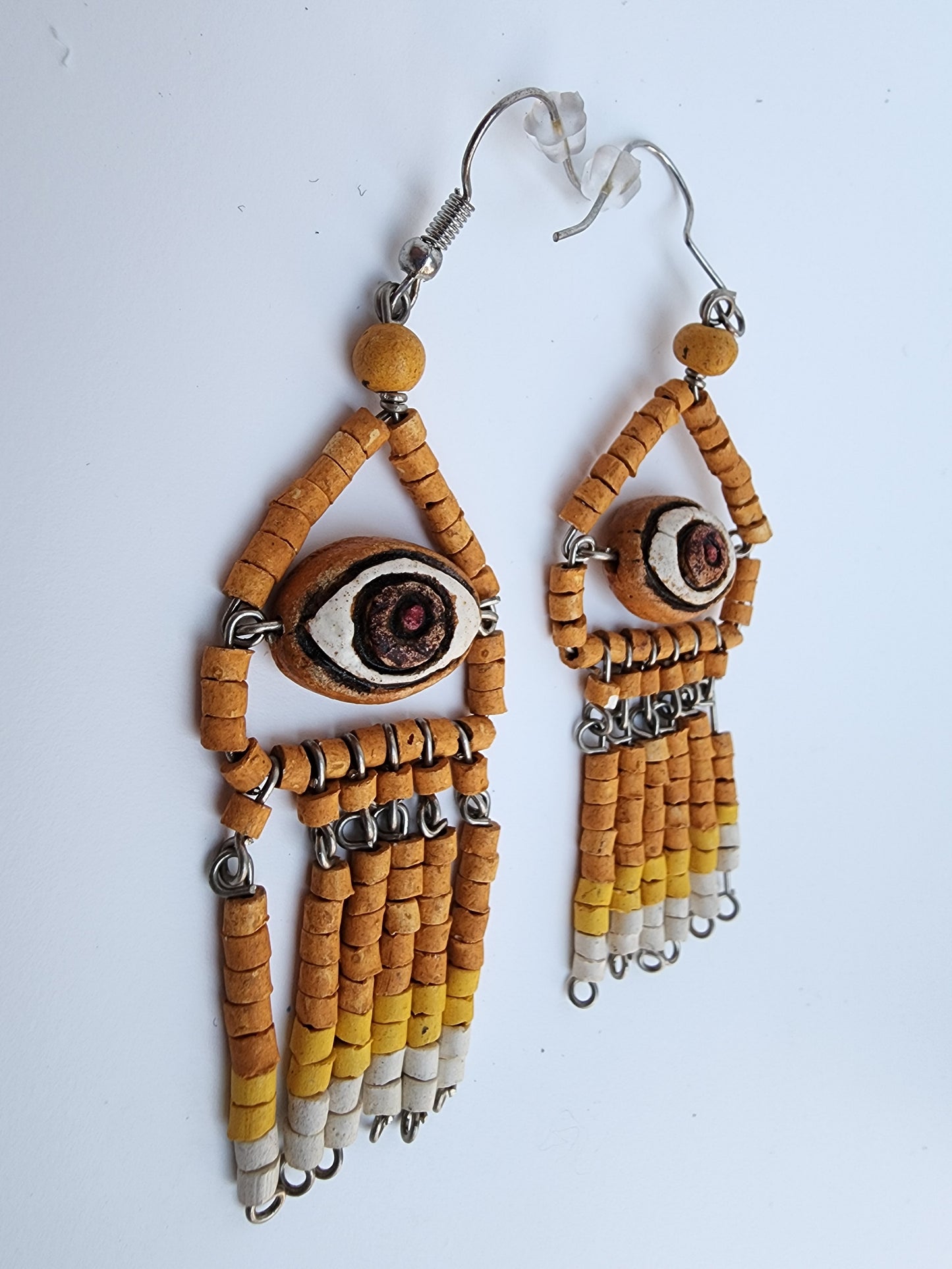 Earrings - yellow eye