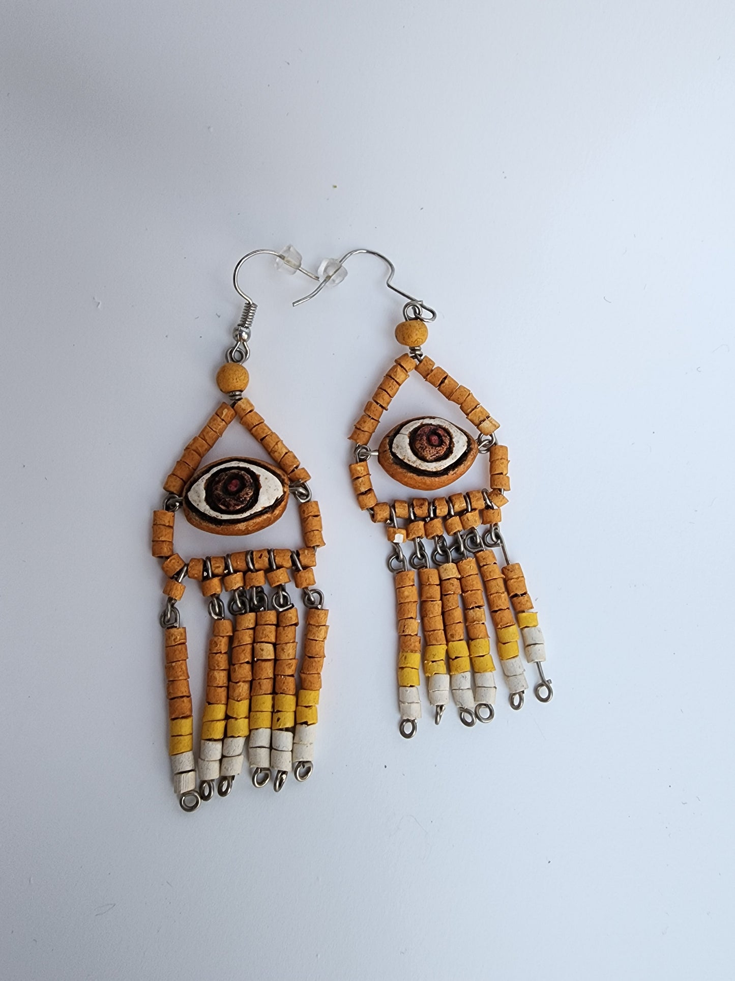 Earrings - yellow eye