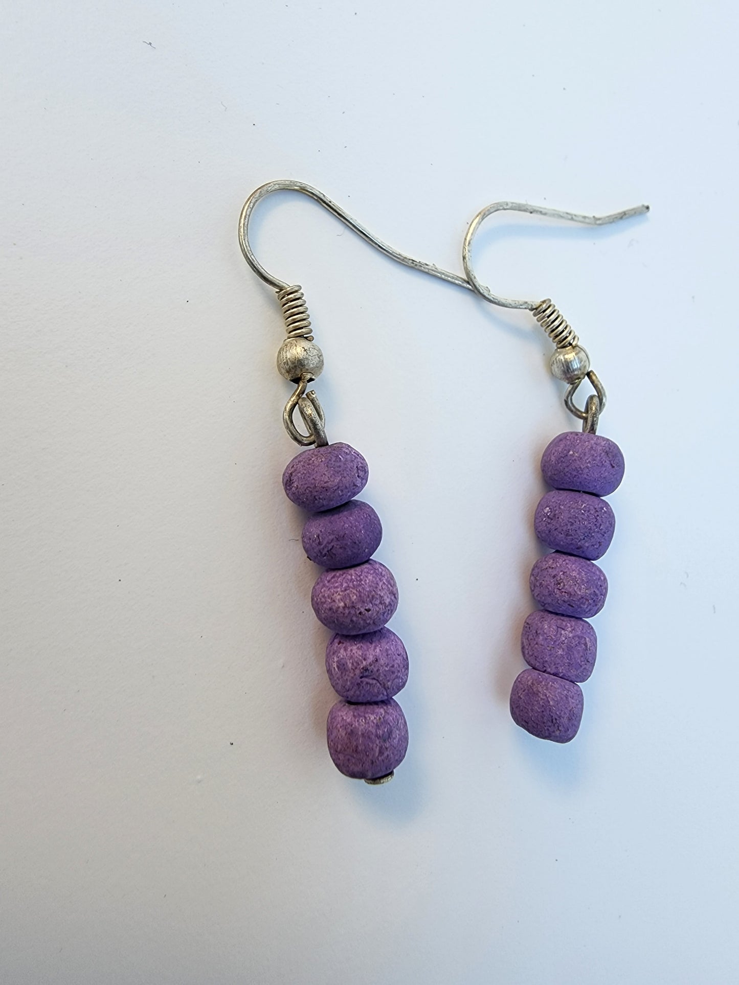 earrings - purple round