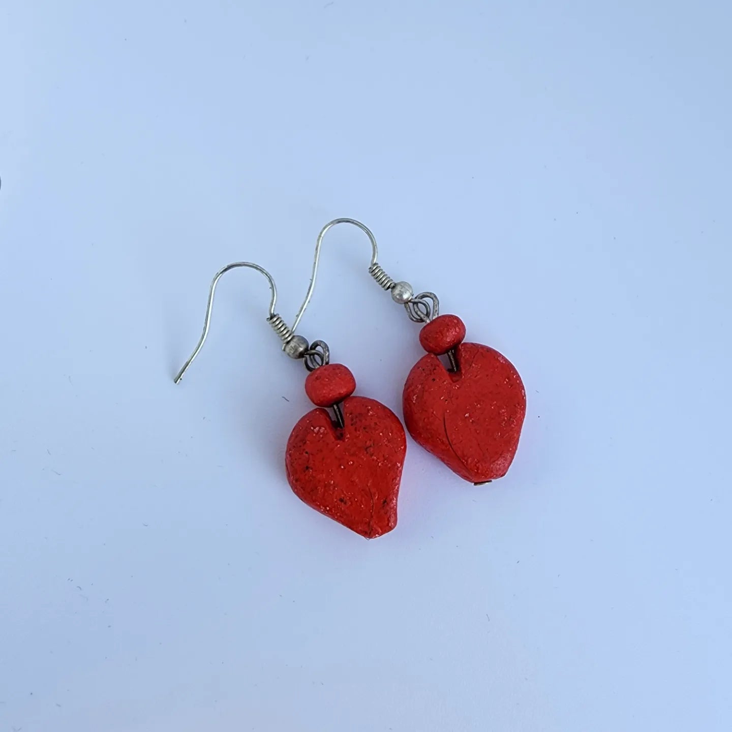 heart earrings - Red