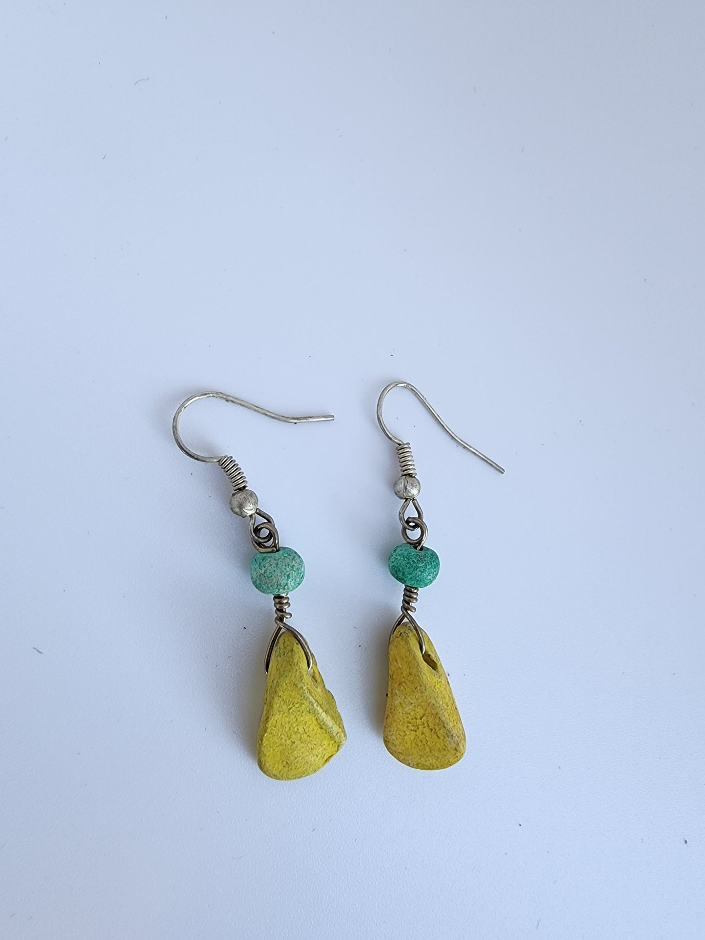 Earrings drop - yellow