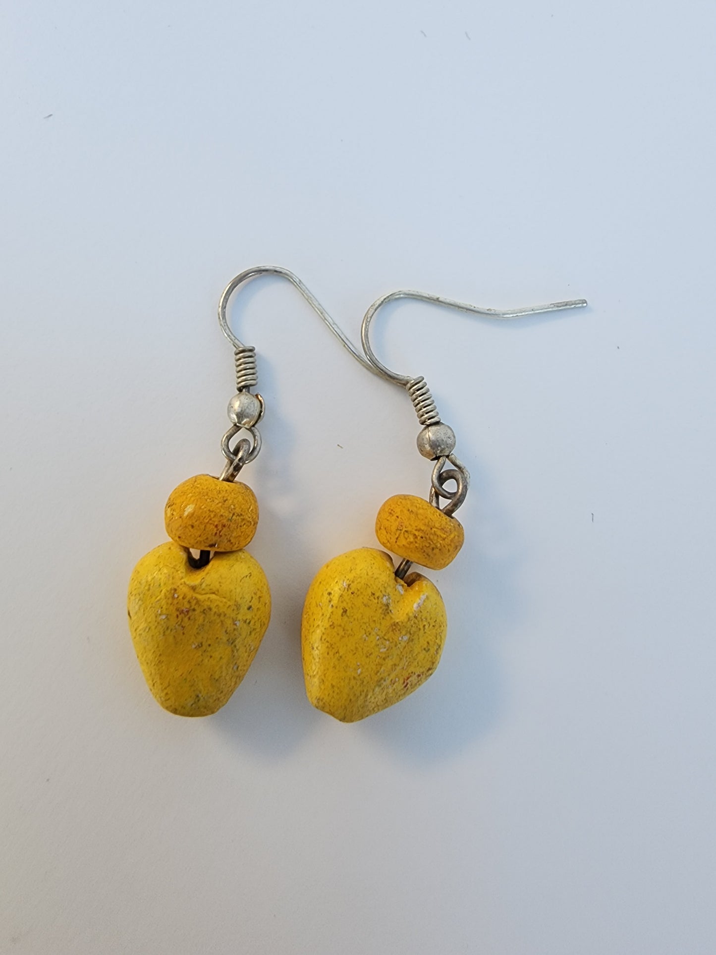 Heart earrings - Yellow