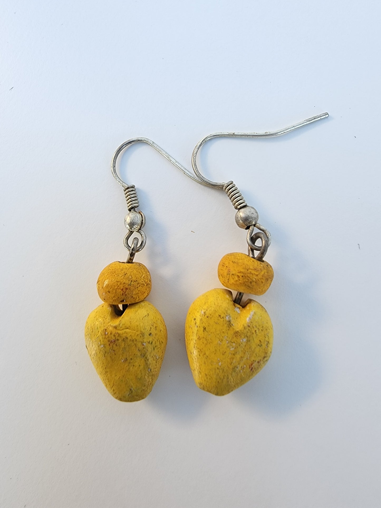 Heart earrings - Yellow